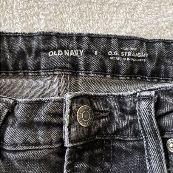 Old Navy Straight High-Rise Wash Black Women’s Jeans Size 8 - Picture 6 of 12